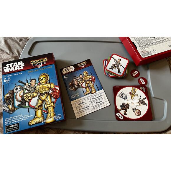 Star Wars Hands Down Card Board Spinner Game Disney Hasbro EUC Complete - Picture 8 of 12